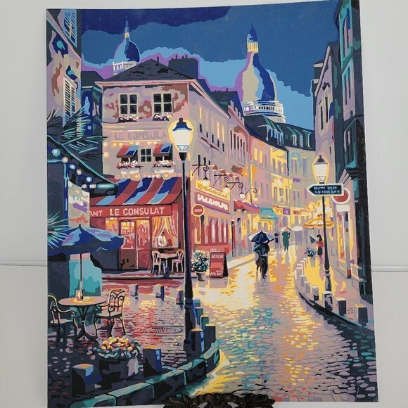 Quitedew Adult City Paint by numbers Advanced Acrylic Painting Completed 16x20 - Picture 1 of 17